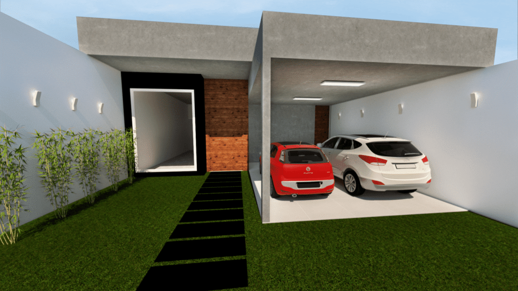 Arquiteto Online - Projeto Online - entrada e garagem