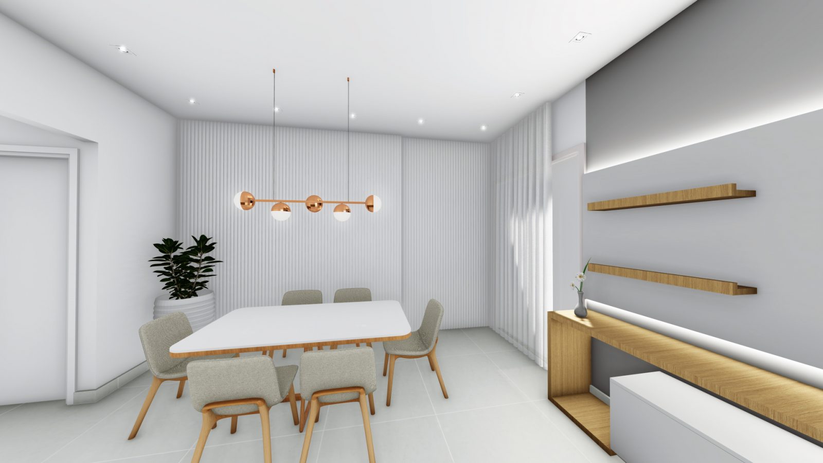2.1 DECORAÇÃO SALA DE JANTAR Arquiteto Online - Projeto Online - DECORAÇÃO SALA DE JANTAR MINIMALISTA
