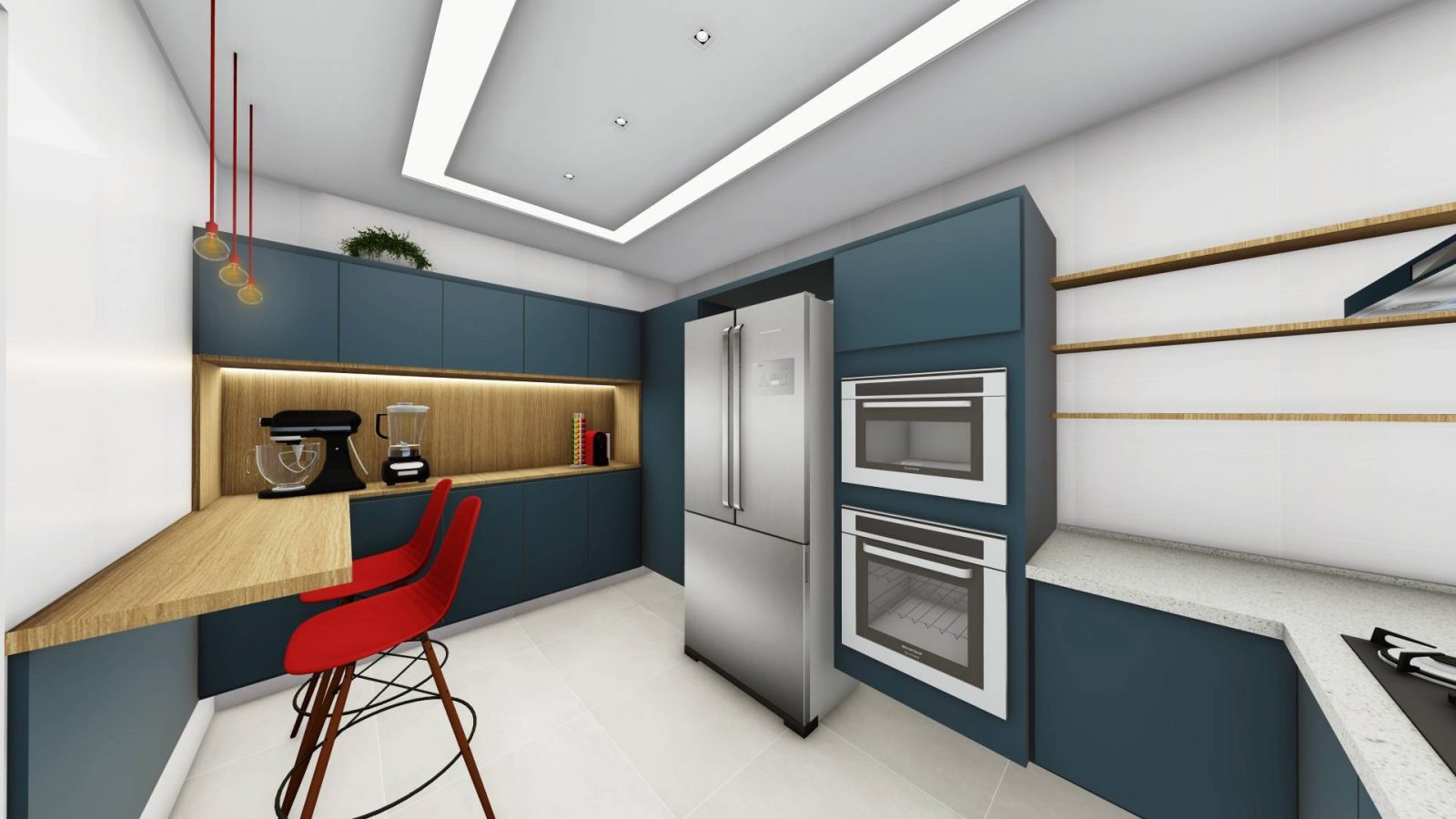 Arquiteto Online - Projeto Online - DECORAÇÃO COZINHA COLORIDA 21