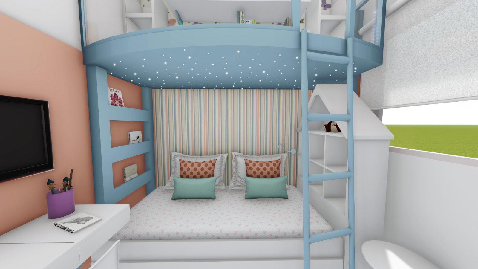 Arquiteto Online - Projeto Online - DECORAÇÃO QUARTO DE MENINA 5