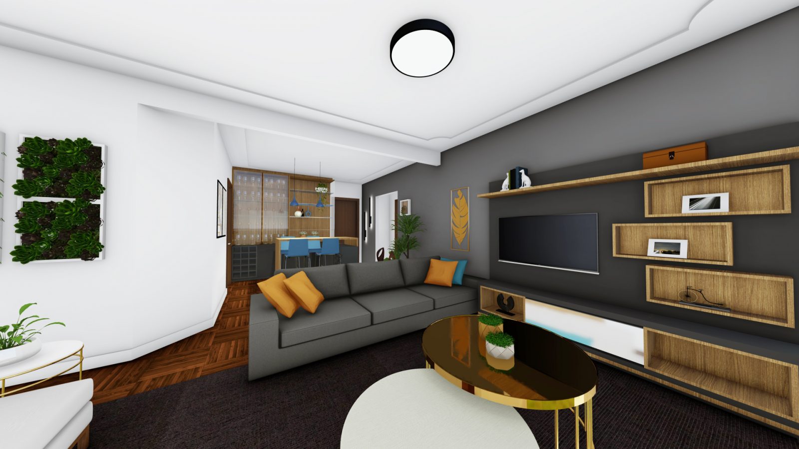 Arquiteto Online - Projeto Online - DECORAÇÃO SALA COLORIDA 12