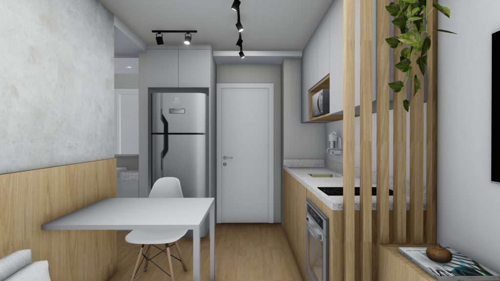 Apartamento studio decorado pelo arquiteto online