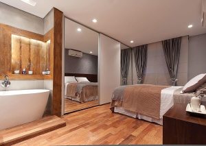 Projeto Arquiteto online Suíte integrada ao quarto
