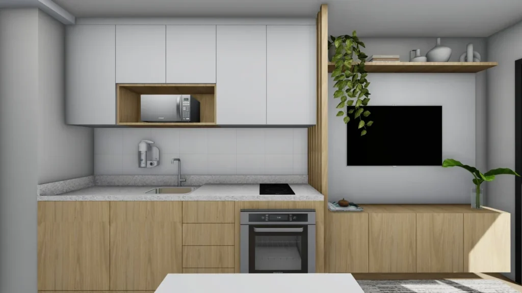 Projeto online de arquitetura e decoração — Cozinha integrada | Sala de Projeto