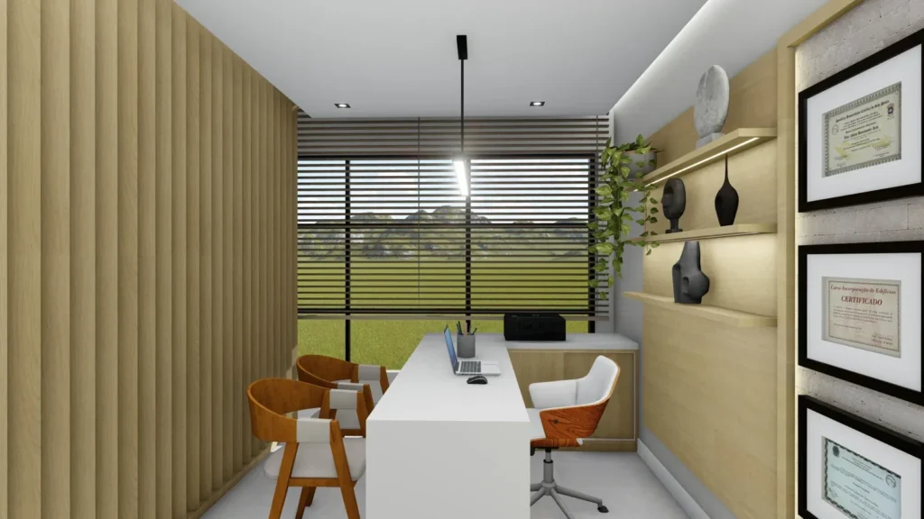 Projeto online de arquitetura e decoração — Escritório home office | Sala de Projeto