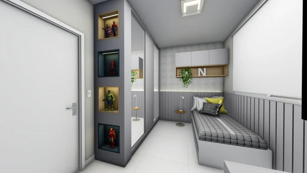 Projeto online de arquitetura e decoração — Quarto menino | Sala de Projeto