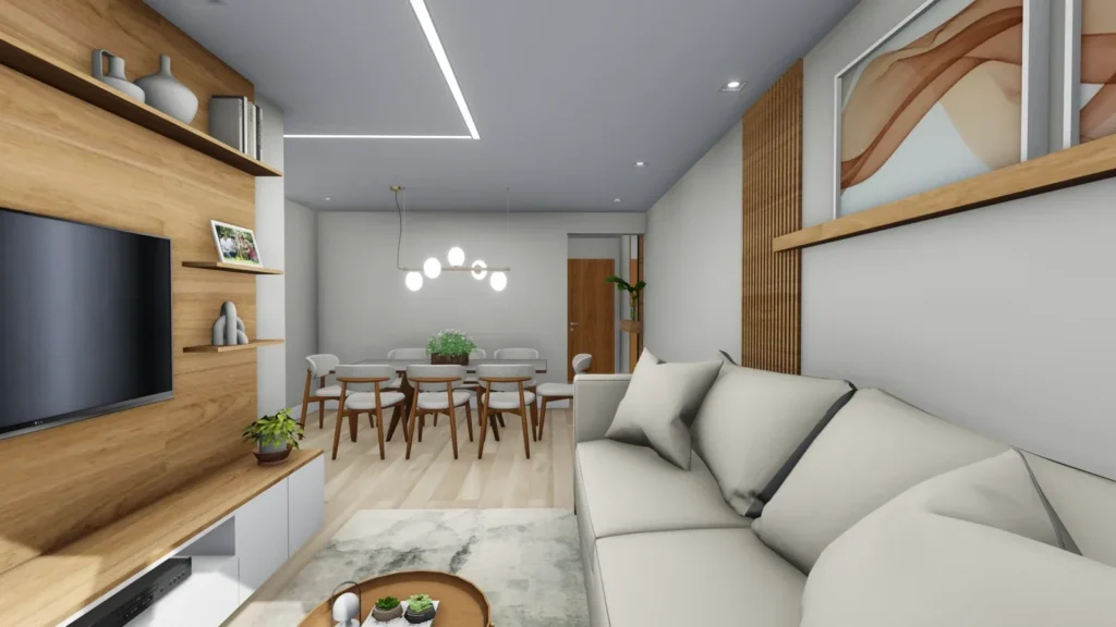 Projeto online de arquitetura e decoração — Sala de estar | Sala de Projeto